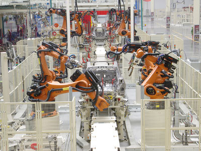 白車身柔性焊裝生產(chǎn)線_自動(dòng)化系統(tǒng)_解決方案_產(chǎn)品_中國(guó)AGV網(wǎng)_專業(yè)性的AGV .